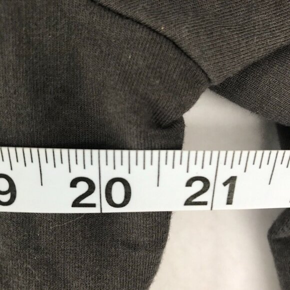 EVY'S TREE Gray Cotton Jersey Knit Blazer Womens L Light Fleece Lined Black Trim - Picture 5 of 9